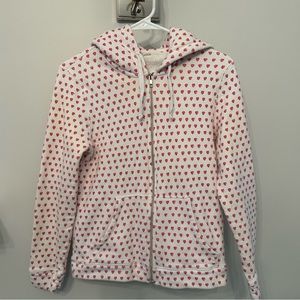 🤍 Roberta Roller Rabbit women’s pink heart 💖 zip hoodie, size S